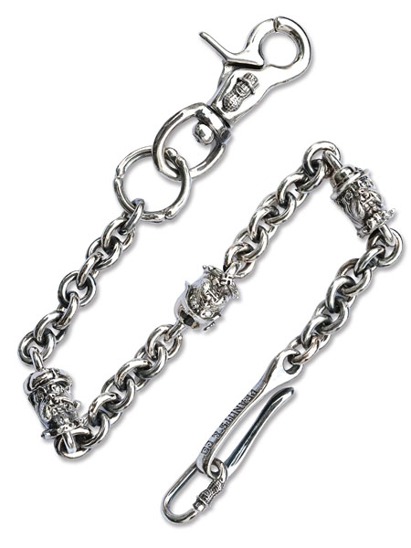 BULL WALLET CHAIN ALL SILVER × DIAMOND