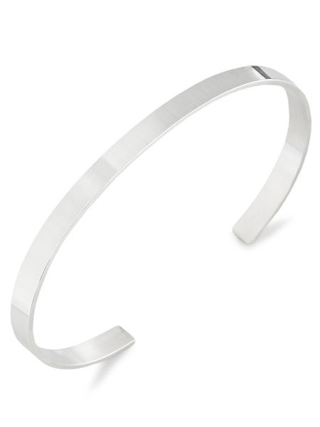 U216 "FLAT " 5mm BANGLE / SILVER